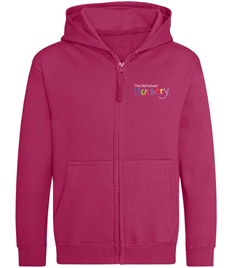 The Old School Nursery Zip Up Hoodie Pink